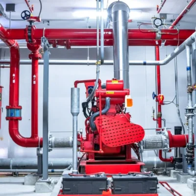Fire extinguisher representing fire safety solutions
